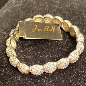 Jim Ball Champagne Crystal Stretch Bracelet